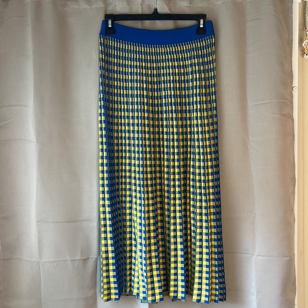 Derek Lam 10 Crosby Pleated Gingham Midi Skirt Set - Picture 6 of 14